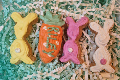 Happy Tails Barkery Easter Treats Bunny & Carrot Personalised Dog Treats