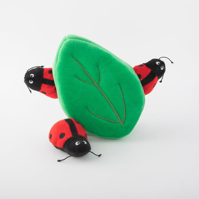 Zippy Paws Ladybug in Leaf Burrow Dog Toys