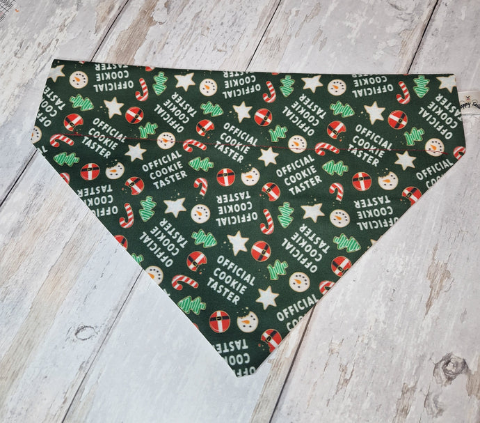 Happy Tails Christmas Dog Bandana- Official Cookie Tester