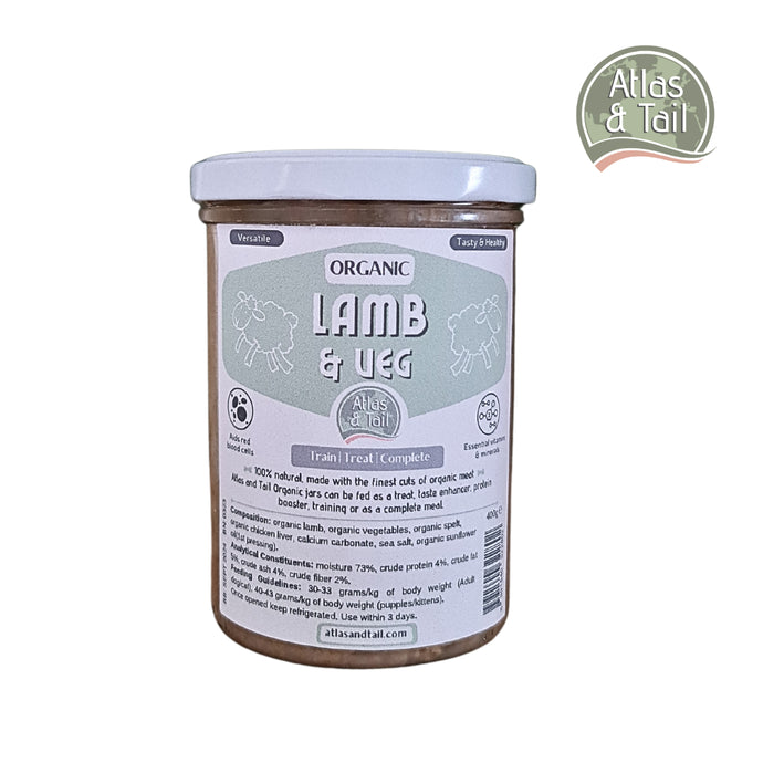 Atlas & Tail Organic Jar – Lamb & Veg Dog Treat