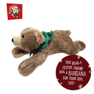 Fluff & Tuff Christmas Stan Bear Dog Toy