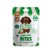 Denzels Bites Dog Treats Plant Based Vegan Bites-peanut butter & banana & Kale