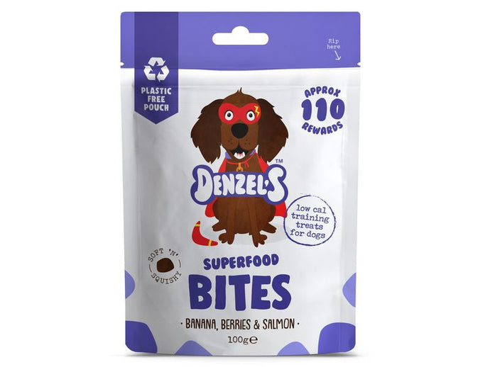 Denzels Bites Dog Treats- Superfood Bites Salmon & Berry