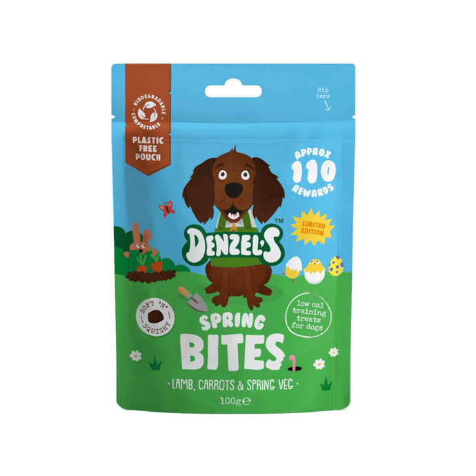 Denzels Bites Dog Treats -Spring Bites Lamb & Spring Veg