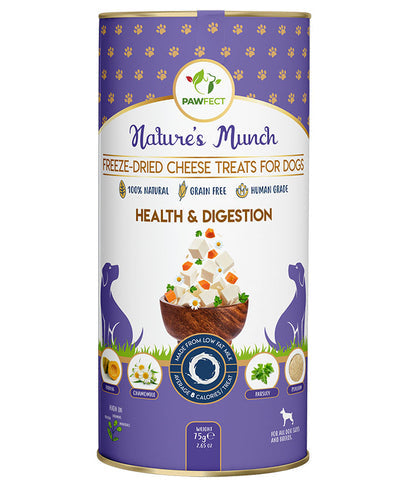 Pawfect Natures Munch Freeze Dried Cheese Treats- Health & Digestion