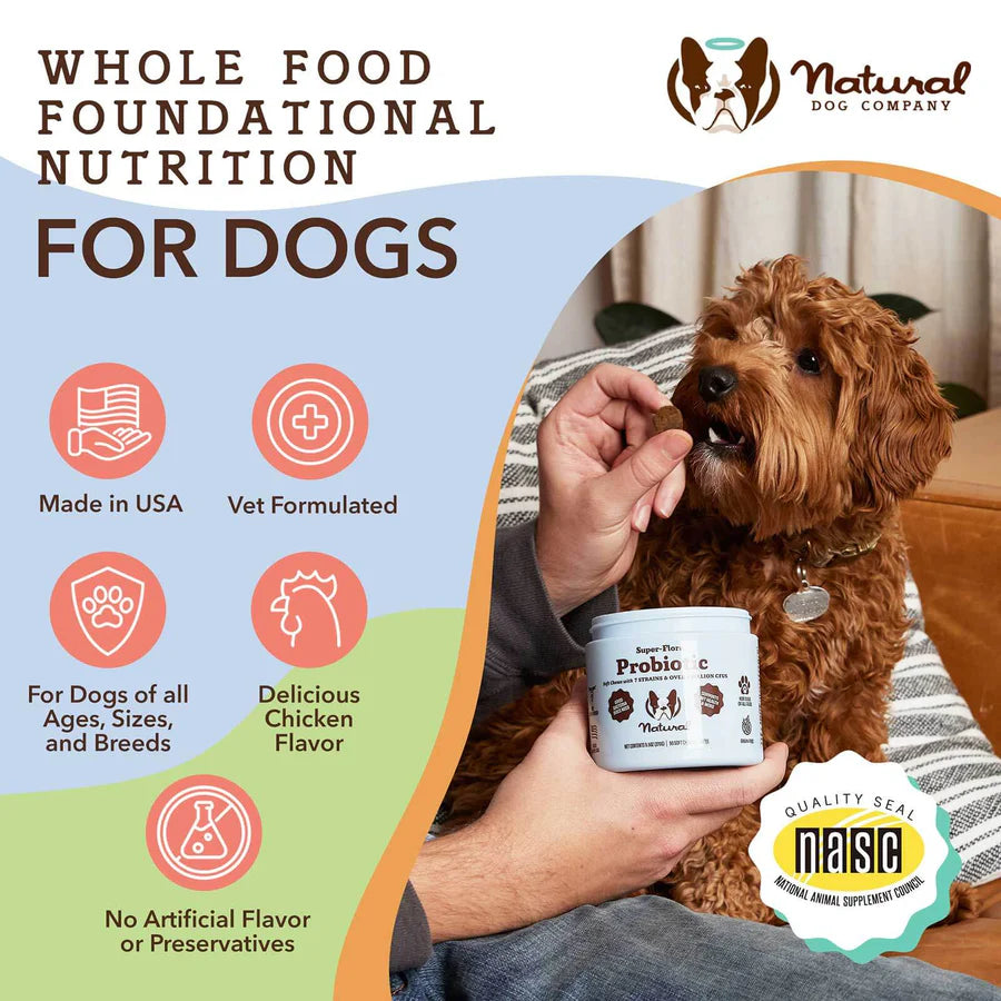 Natural Dog Company Super-Flora Probiotic Supplement Wholesale