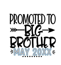 Happy Tails Novelty Dog Themed Announcement Bandana-Promoted to Big Brother / Big Sister with Date