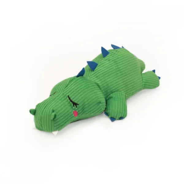 Zippypaws Snoozies with Shhhqueaker Dog Toy- Alligator