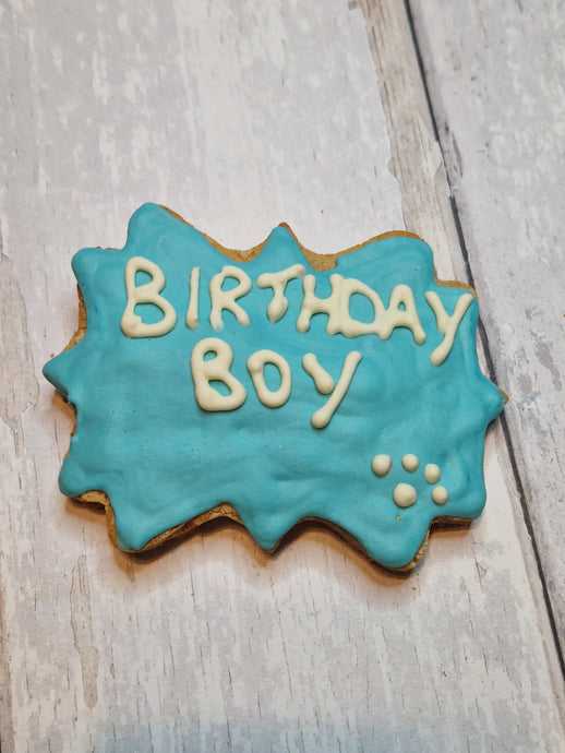 Happy Tails Barkery Iced Birthday Treat- Personalised Birthday Boy/ Girl