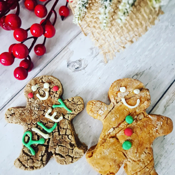 Happy Tails Barkery Christmas Box- Ginger Bread Men Treats