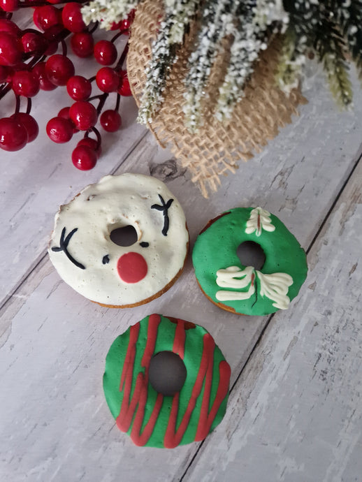 Happy Tails Barkery Christmas Box- Festive Donut Box