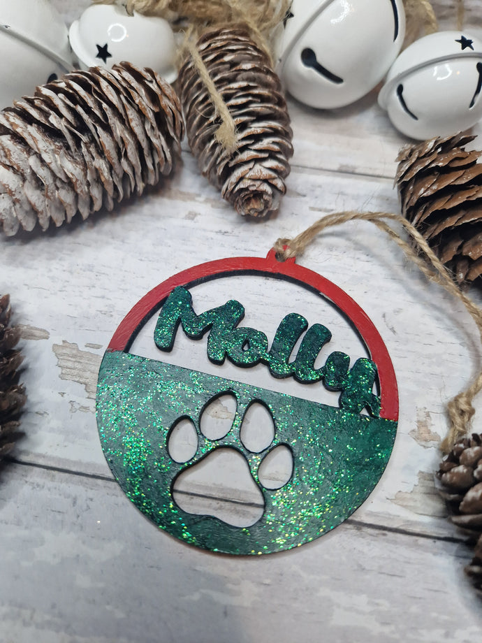 Happy Tails Christmas Decoration- Personalised Bauble