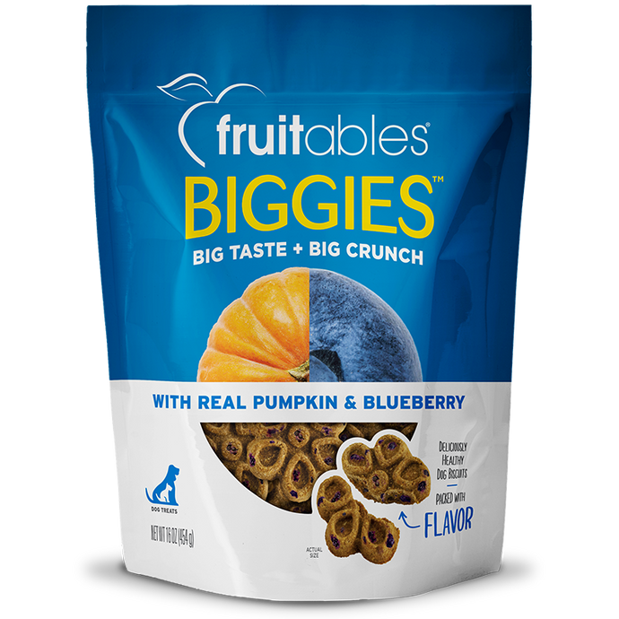 Fruitables Biggies Pumpkin & Blueberry Dog Treat