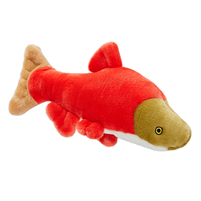 Fluff & Tuff Cedar Salmon Plush Dog Toy