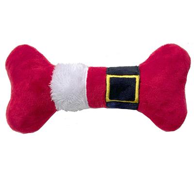 Lulubells Santa Suit Bone Dog Toy