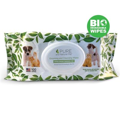 PURE AND NATURAL Grooming & Cleaning Canine Wipes