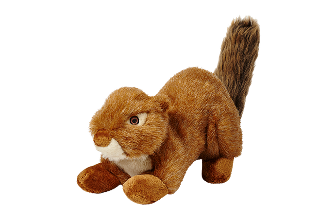 Fluff & Tuff Red Squirrel Squeakerless Dog Toy