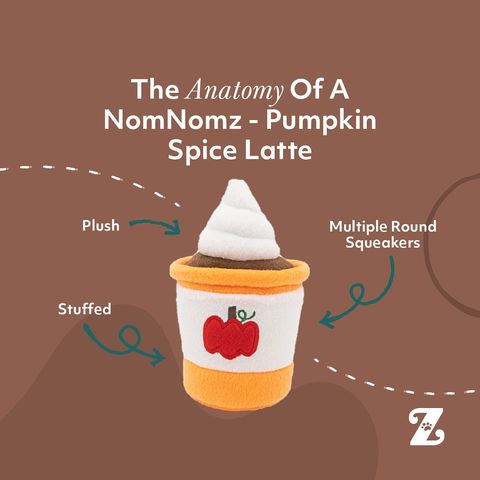 Zippy Paws Nom Nomz Pumpkin Spice Latte Toy
