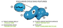 Cycle Dog 3 play turtle & hippo dog toy - Happy Tails Natural Treats