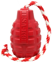 SODAPUP USA-K9 GRENADE DURABLE RUBBER CHEW TOY, TREAT DISPENSER, REWARD TOY, TUG TOY, AND RETRIEVING TOY