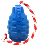 SODAPUP USA-K9 GRENADE DURABLE RUBBER CHEW TOY, TREAT DISPENSER, REWARD TOY, TUG TOY, AND RETRIEVING TOY