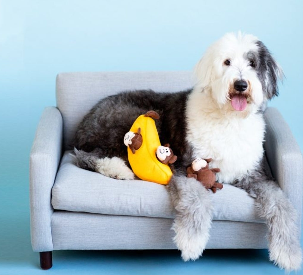 Zippy Paws Monkey n Banana Burrow Dog Toys