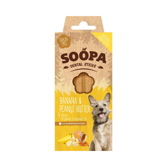 Soopa Banana & Peanut Butter Dental Sticks Dog Chew