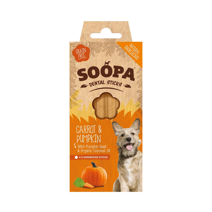Soopa Carrot & Pumpkin Dental Sticks Dog Chew