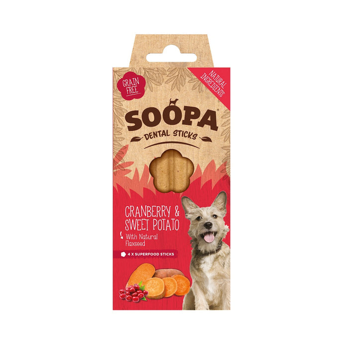Soopa Cranberry & Sweet Potato Dental Sticks Dog Chew